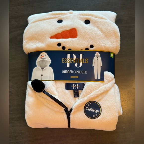 NWT adult faux fur hooded onsie - Snowman Size Medium - Picture 1 of 2